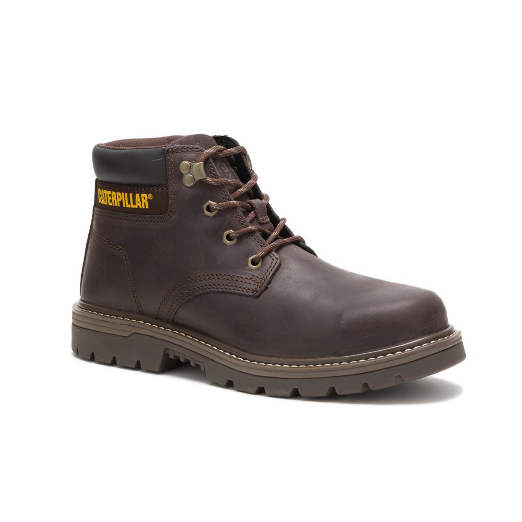 Caterpillar Outbase Steel Toe Men's Work Boots Coffee  USA |  120937-QDO