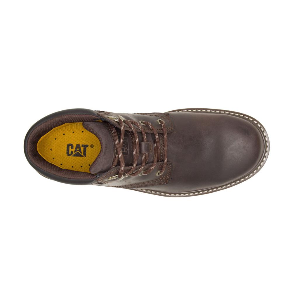 Caterpillar Outbase Steel Toe Men's Work Boots Coffee  USA |  120937-QDO