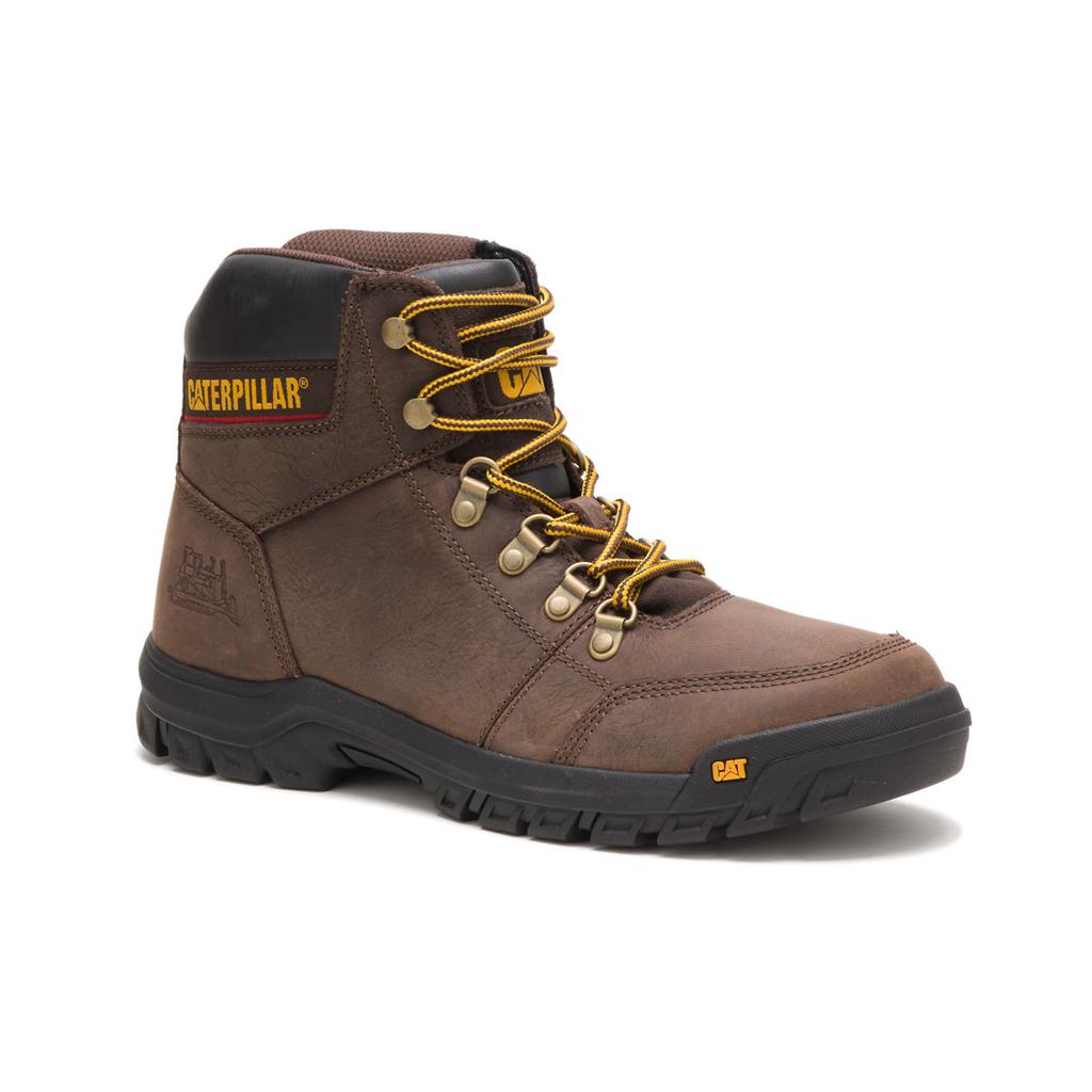 Caterpillar Outline Men's Work Boots Brown  USA |  670154-GVY