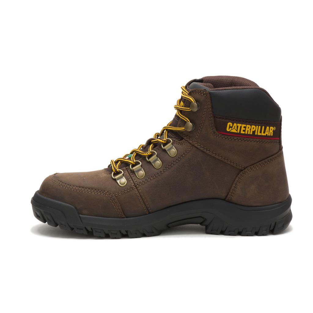 Caterpillar Outline Steel Toe Csa Men's Work Boots Brown  USA |  639784-PJF