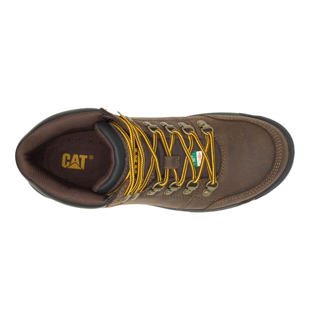 Caterpillar Outline Steel Toe Csa Men's Work Boots Brown  USA |  639784-PJF