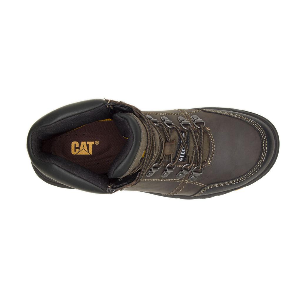 Caterpillar Outline Steel Toe Men's Steel Toe Boots Dark Grey  USA |  670354-LIF