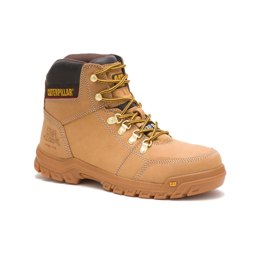 Caterpillar Outline Steel Toe Men's Steel Toe Boots Orange  USA |  726809-XCZ