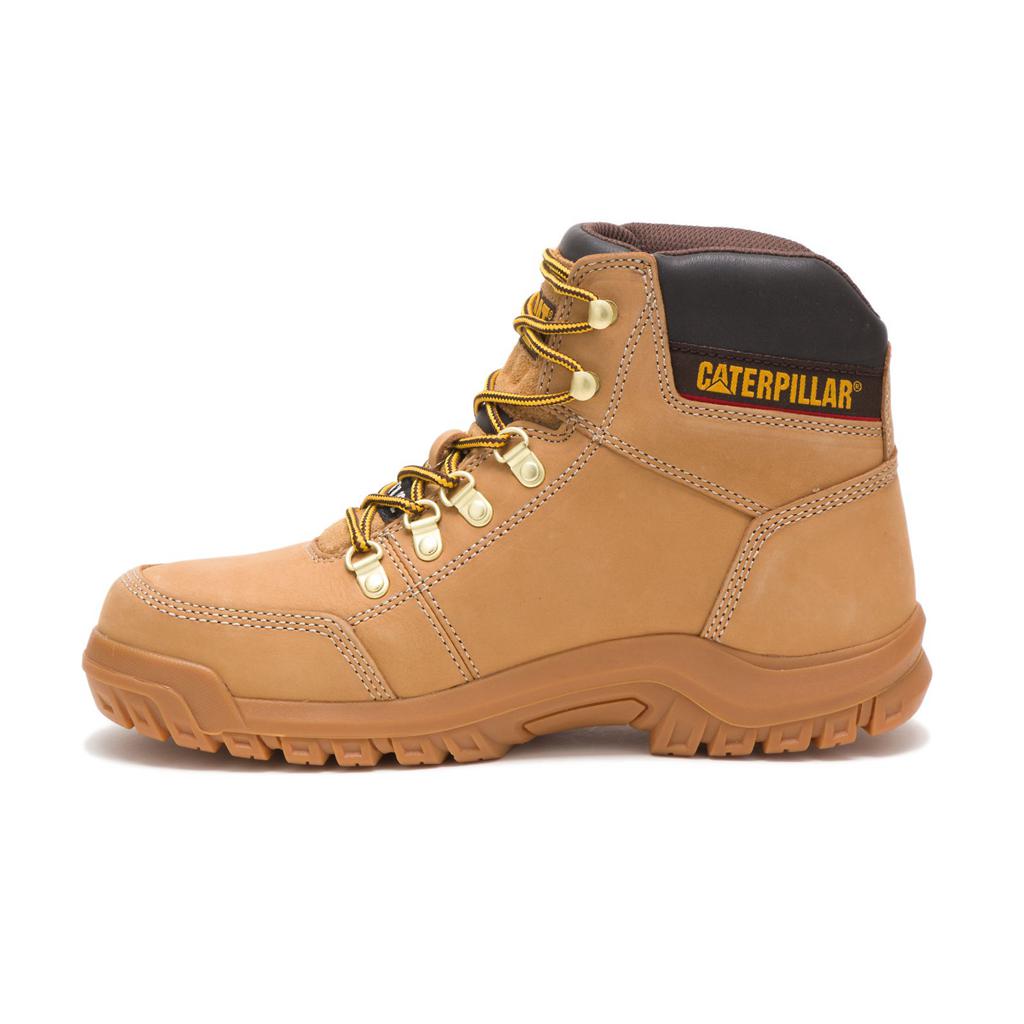 Caterpillar Outline Steel Toe Men's Steel Toe Boots Orange  USA |  726809-XCZ