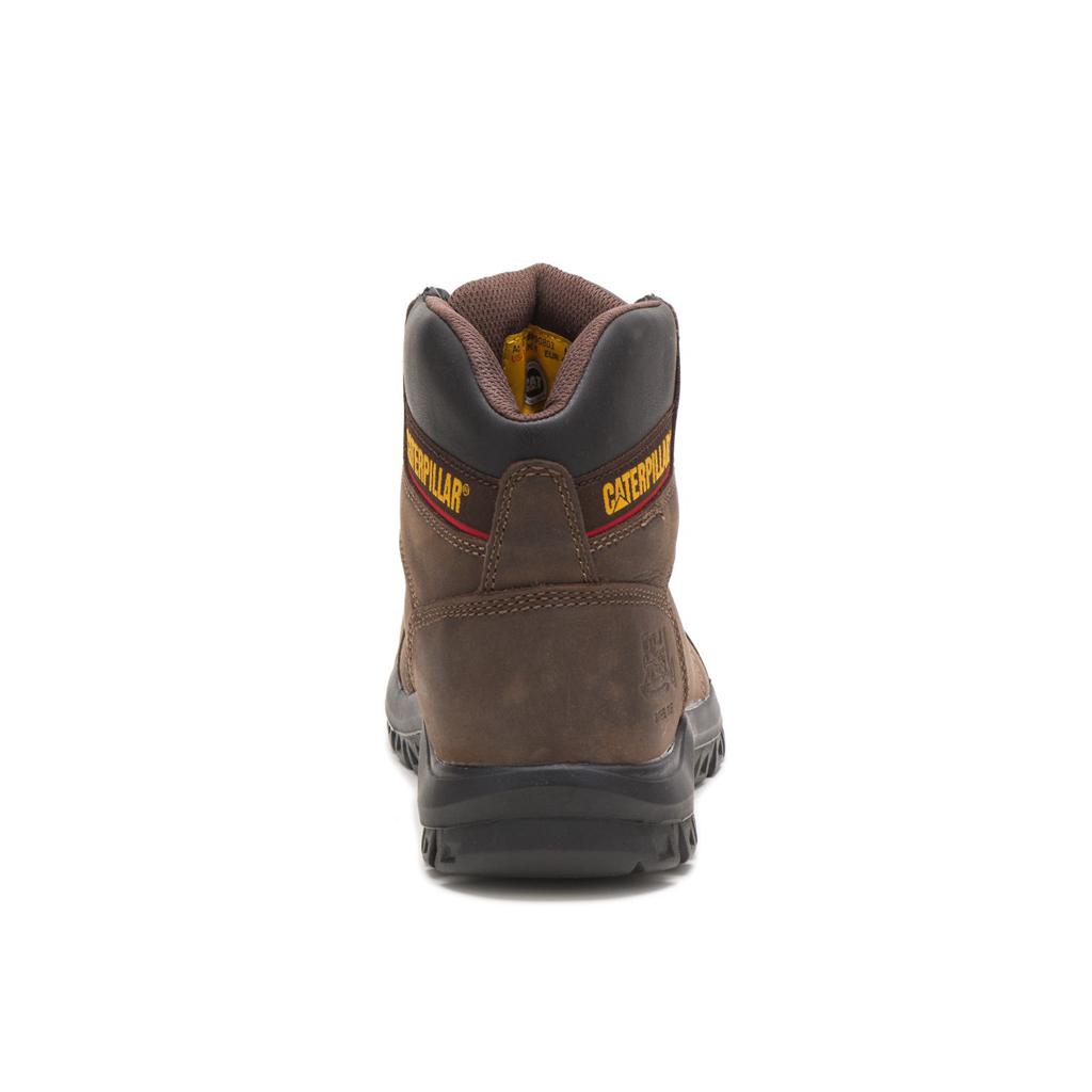 Caterpillar Outline Steel Toe Men's Steel Toe Boots Brown  USA |  827915-BYL