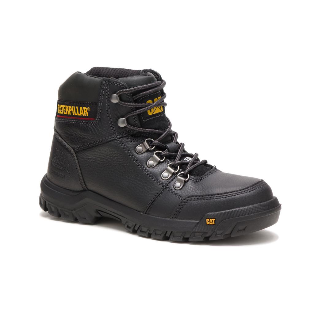 Caterpillar Outline Steel Toe Men's Steel Toe Boots Black  USA |  839261-WQO