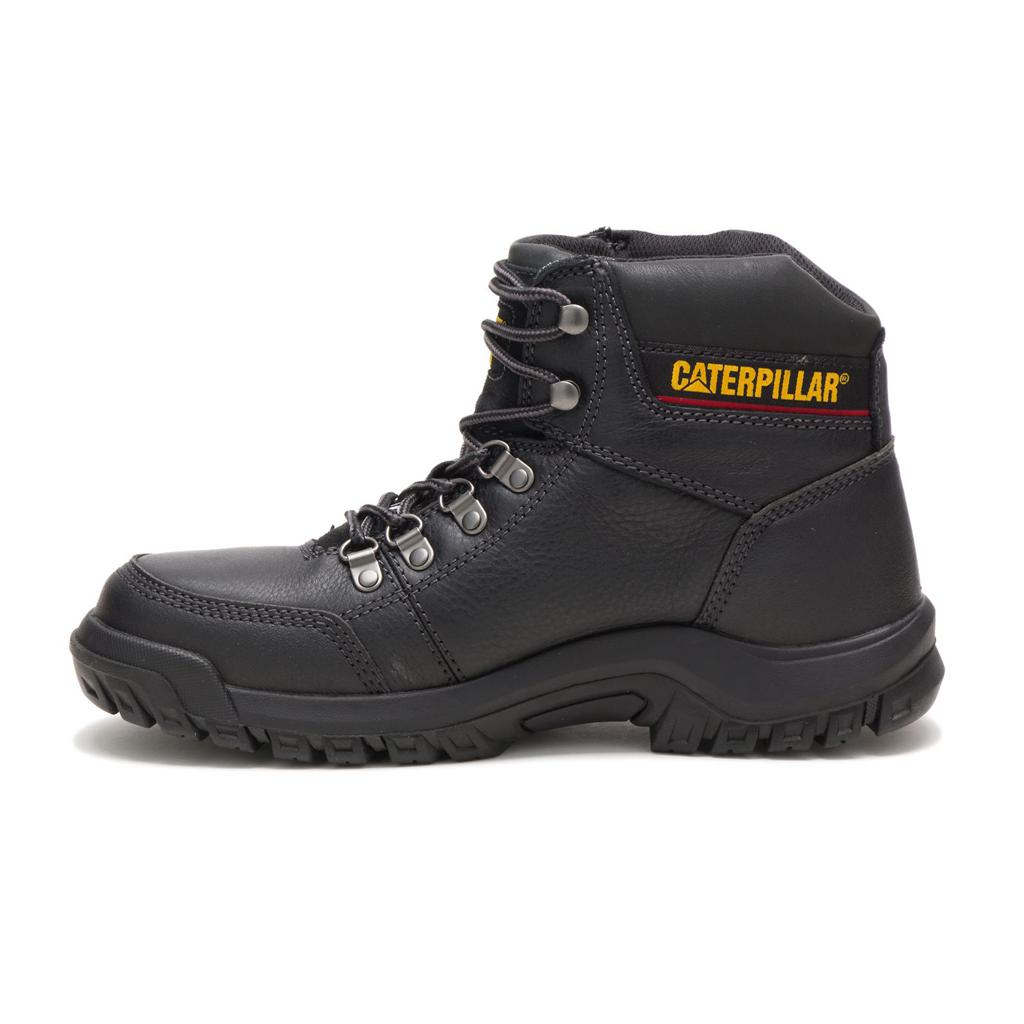 Caterpillar Outline Steel Toe Men's Steel Toe Boots Black  USA |  839261-WQO