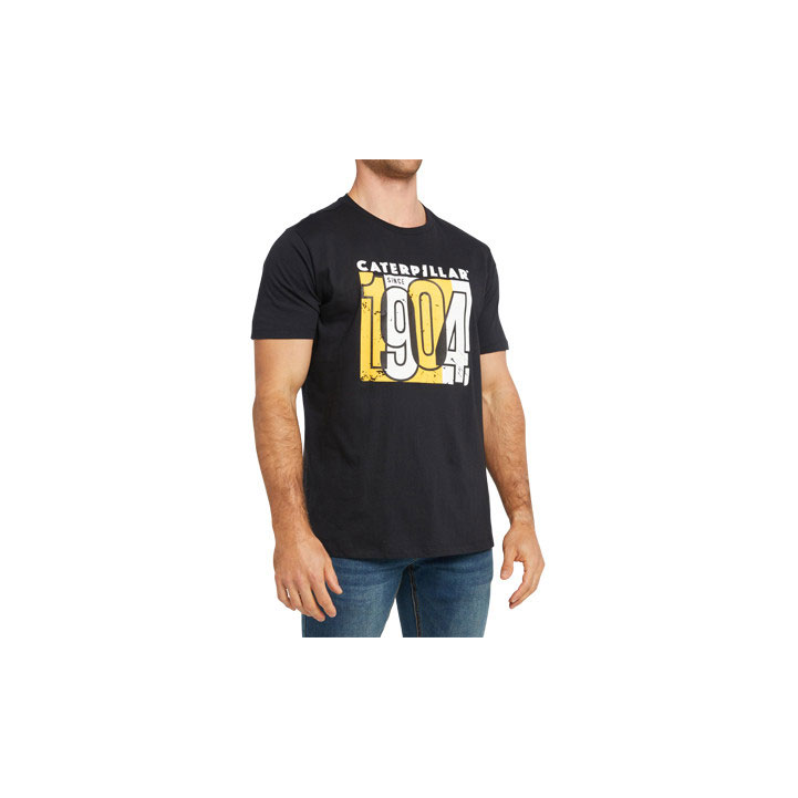 Caterpillar Overlap Men's Tee Shirts Black  USA |  239617-TYU