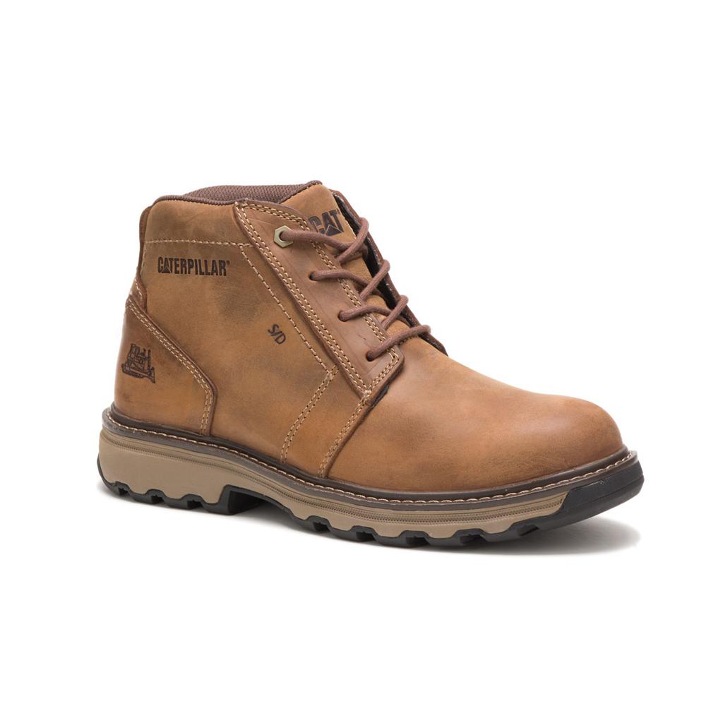 Caterpillar Parker Men's Work Boots Dark Beige  USA |  701643-DWC