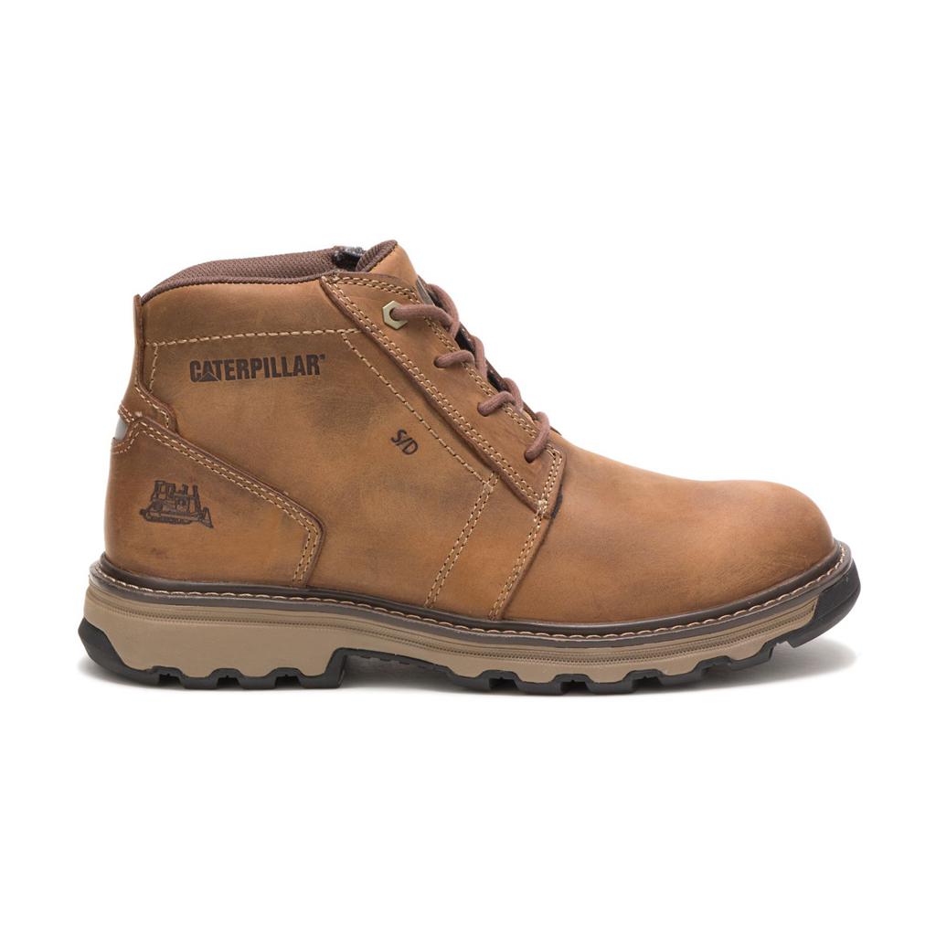 Caterpillar Parker Men\'s Work Boots Dark Beige  USA |  701643-DWC