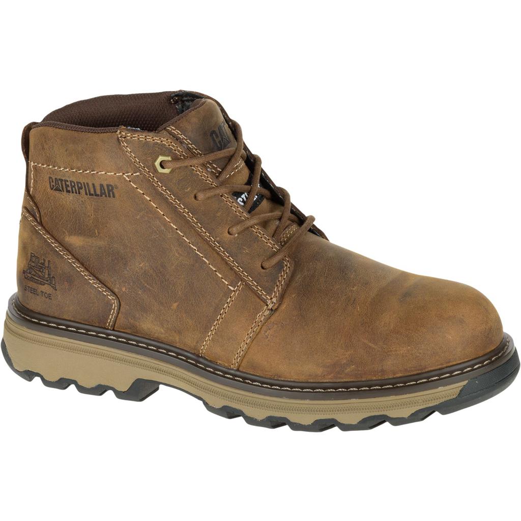 Caterpillar Parker Steel Toe S1p Hrc Sra Men's Work Boots Dark Beige  USA |  271096-VQZ