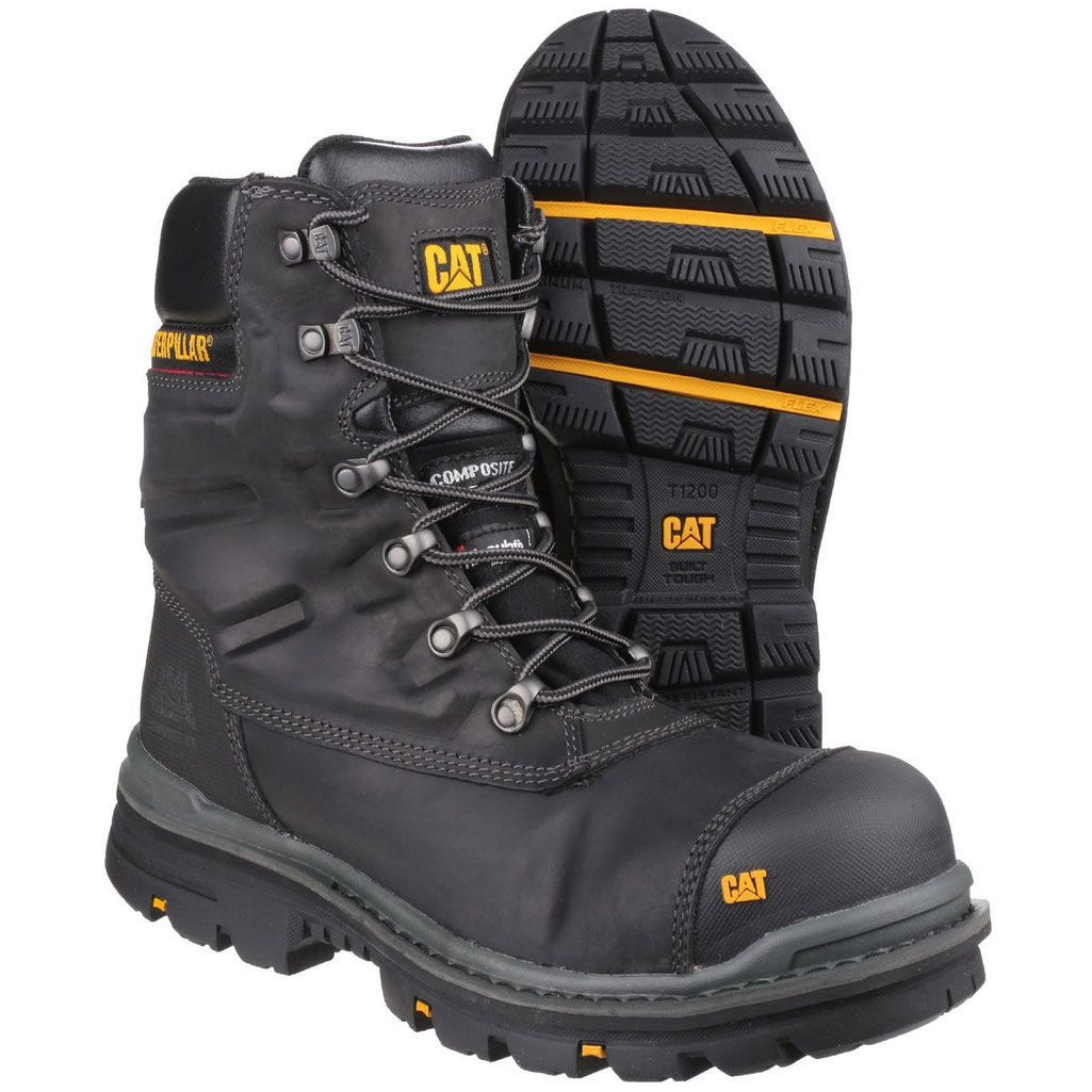 Caterpillar Premier Waterproof S3 Men's Safety Toe Boots Black  USA |  310769-HPG