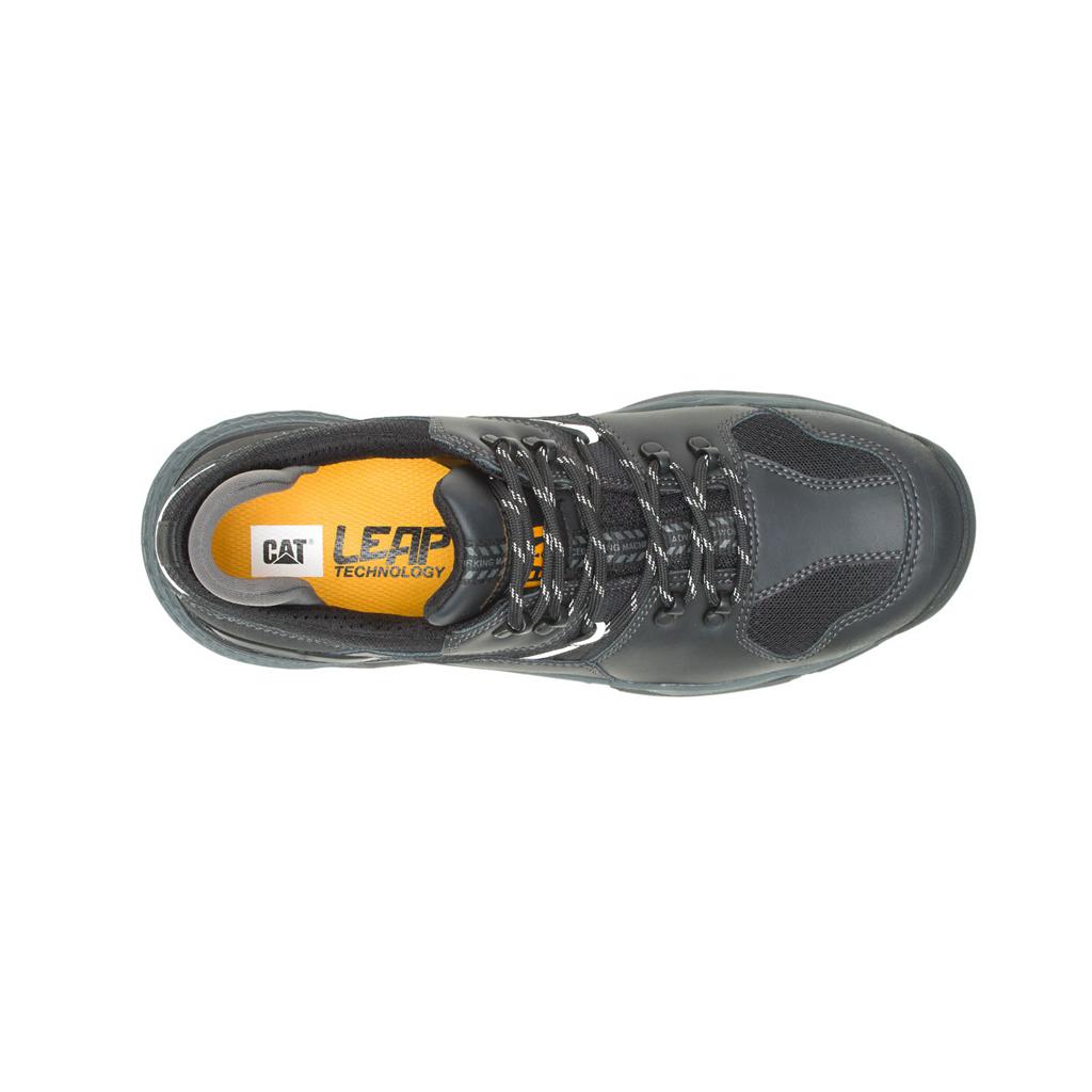 Caterpillar Provoke Lo Waterproof Alloy Toe Men's Work Shoes Black  USA |  415927-UTQ