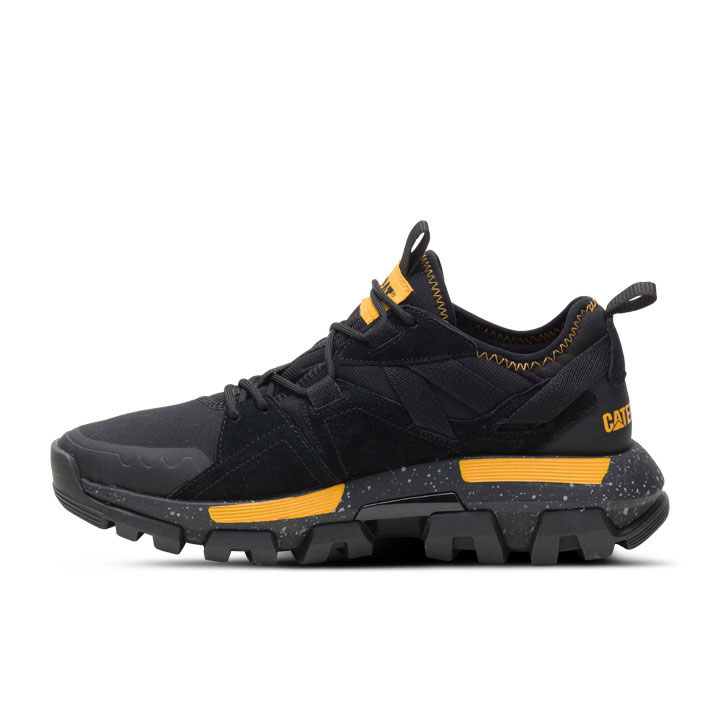 Caterpillar Raider Sport Men's Sneakers Black / Cat Yellow  USA |  146952-NWR