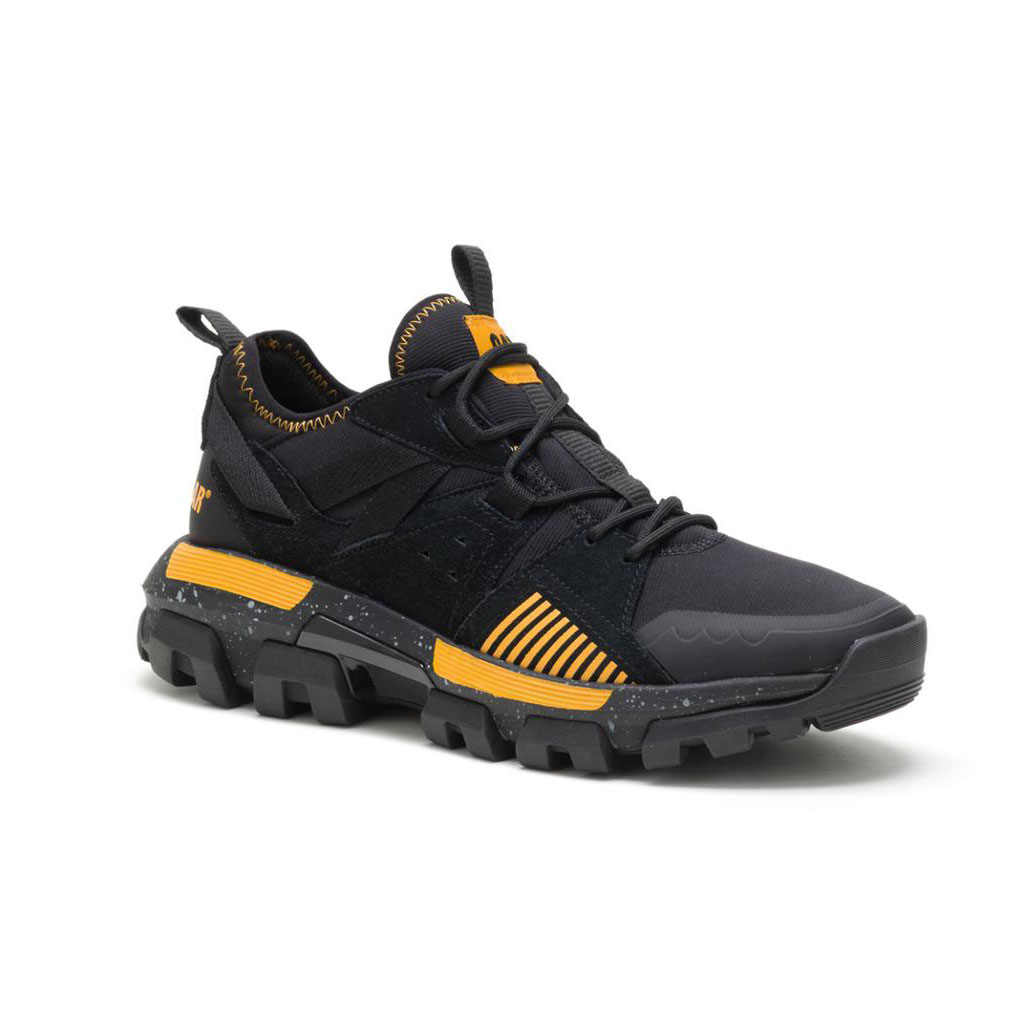 Caterpillar Raider Sport Men's Sneakers Black / Cat Yellow  USA |  385269-JWC