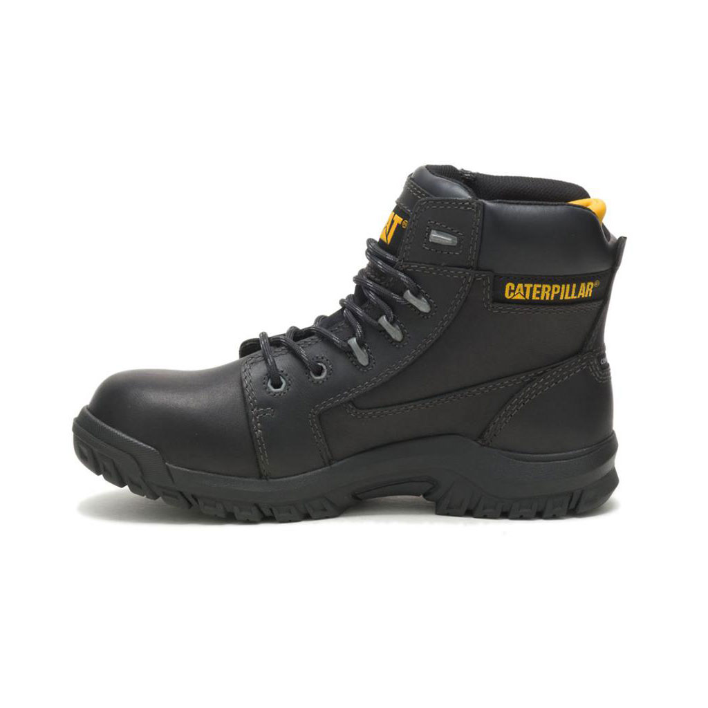 Caterpillar Resorption Waterproof Composite Toe Women's Slip Resistant Footwear Black  USA |  416052-NBF