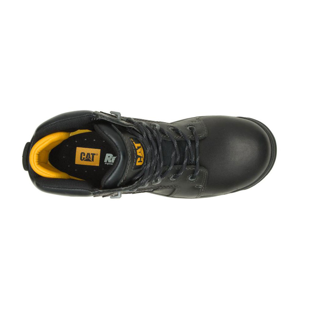 Caterpillar Resorption Waterproof Composite Toe Women's Slip Resistant Footwear Black  USA |  416052-NBF