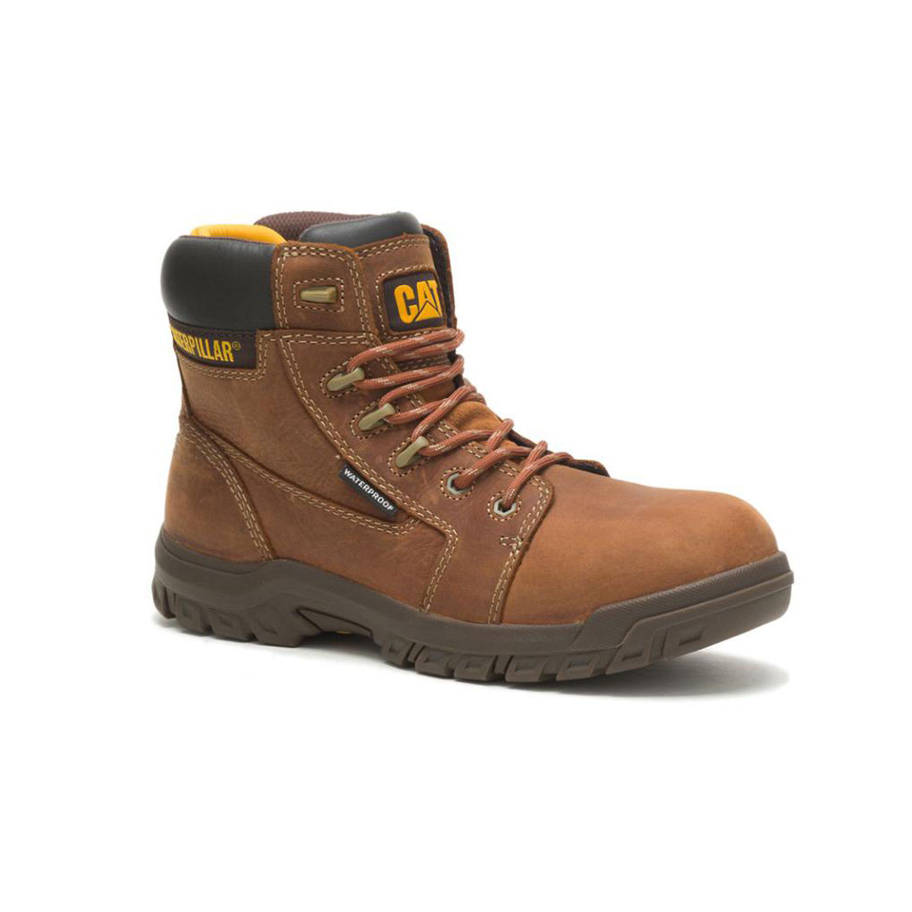 Caterpillar Resorption Waterproof Composite Toe Women's Waterproof Boots Brown  USA |  651403-MYO