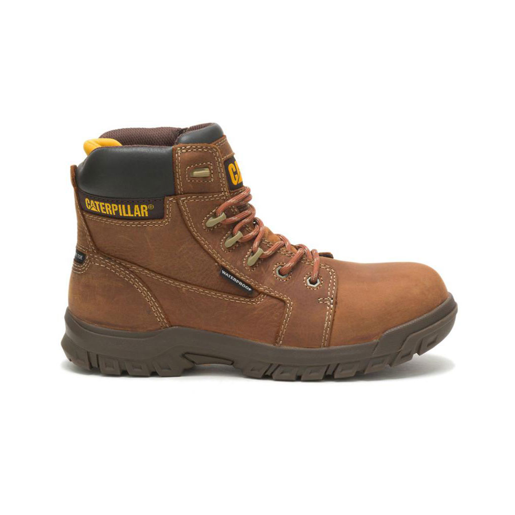 Caterpillar Resorption Waterproof Composite Toe Women\'s Waterproof Boots Brown  USA |  651403-MYO