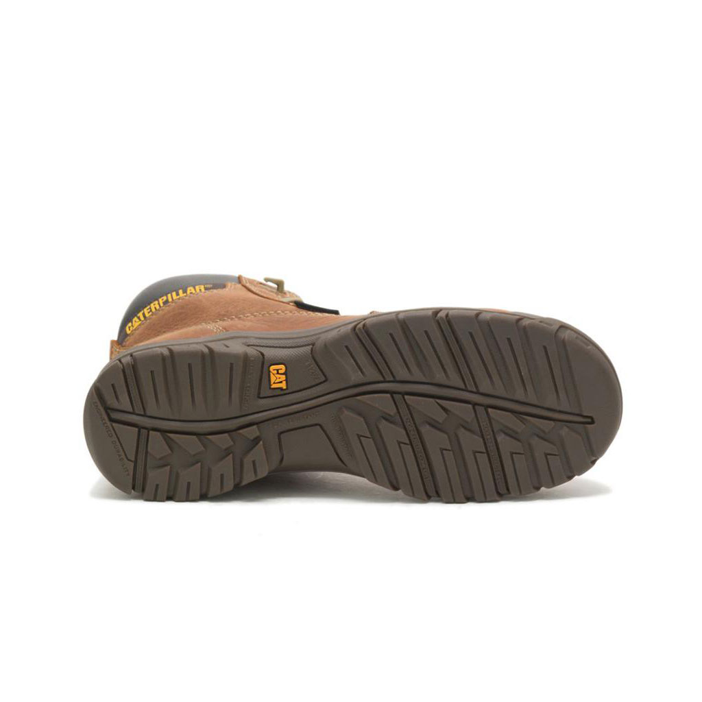 Caterpillar Resorption Waterproof Composite Toe Women's Slip Resistant Footwear Brown  USA |  985462-ZEB