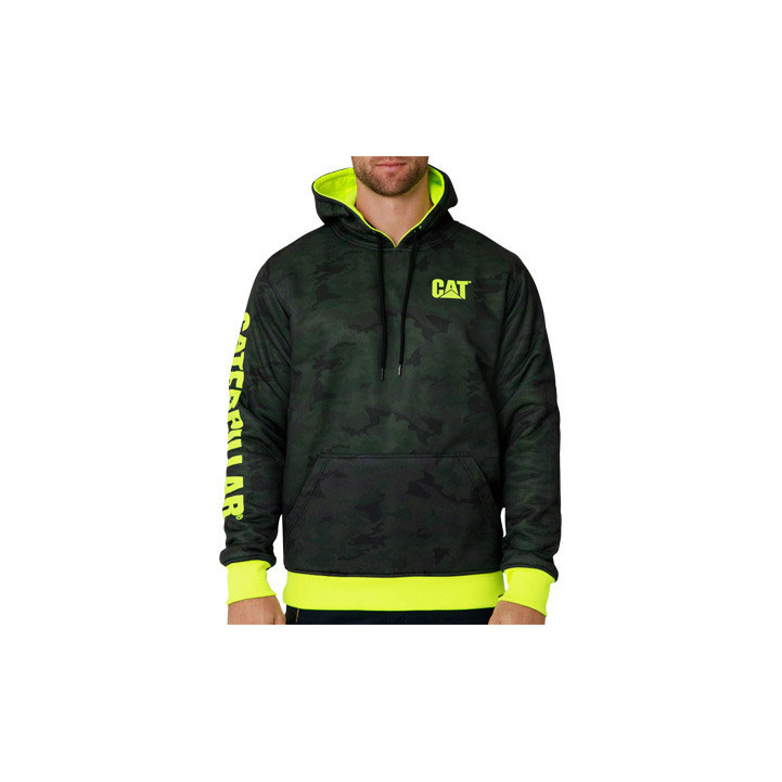 Caterpillar Reversible Banner Hoodie Men's Sweatshirts Green  USA |  584679-DTP