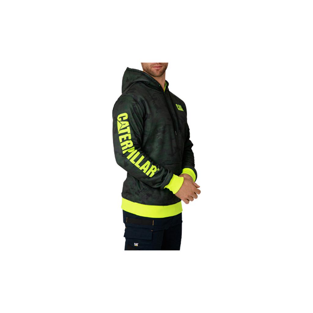 Caterpillar Reversible Banner Men's Sweatshirts Deep Green/Fluorescent  USA |  146907-JMO