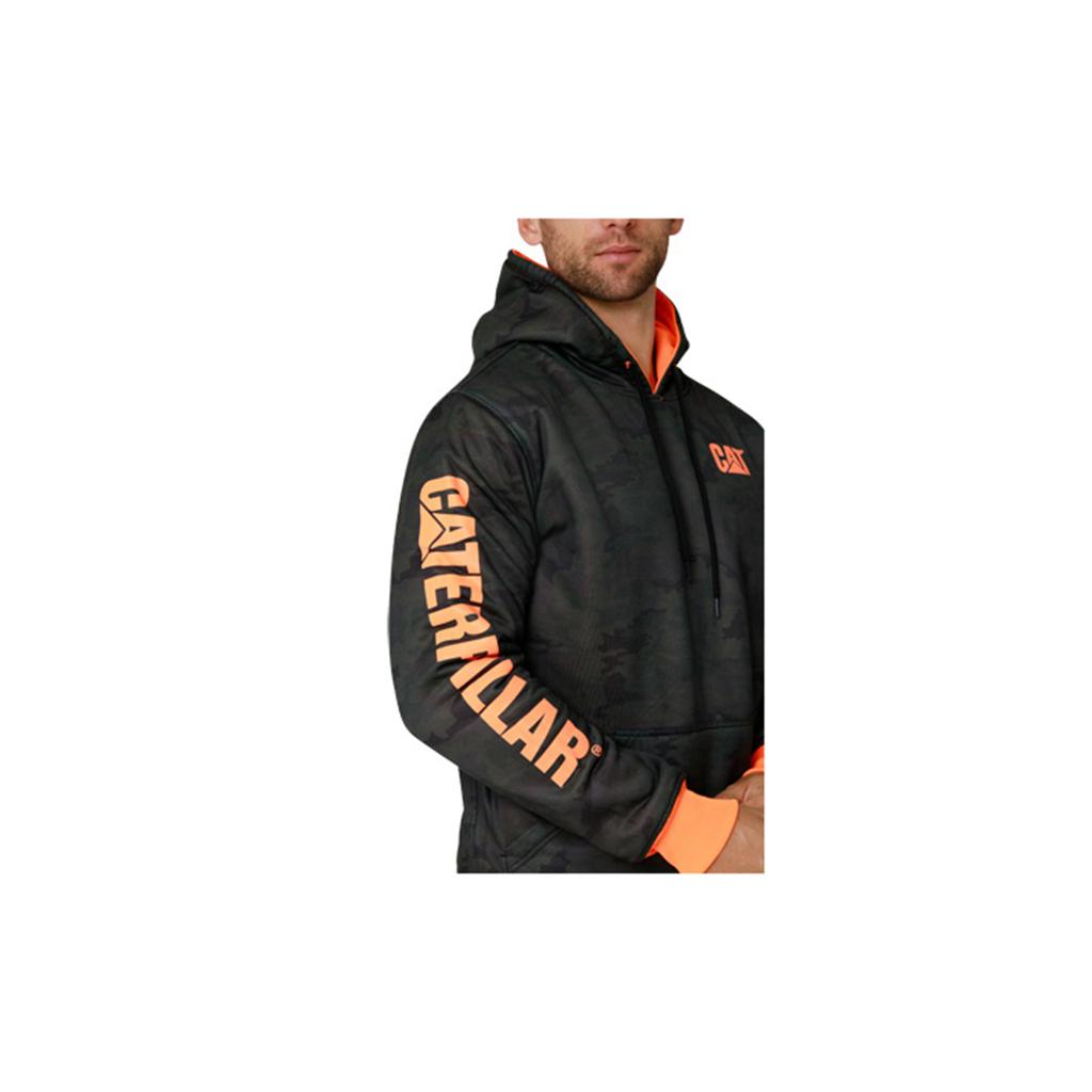 Caterpillar Reversible Banner Men's Sweatshirts Black/Orange  USA |  518296-DQE