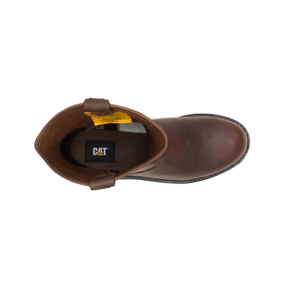 Caterpillar Revolver Steel Toe Men's Slip On Brown  USA |  769458-LTJ