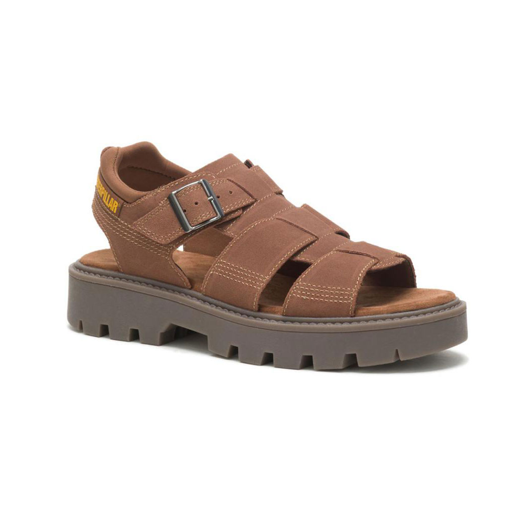 Caterpillar Rigor Men's Sandals Dachshund Brown  USA |  371420-KQH