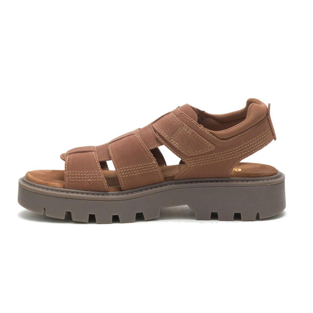 Caterpillar Rigor Men's Sandals Dachshund Brown  USA |  371420-KQH