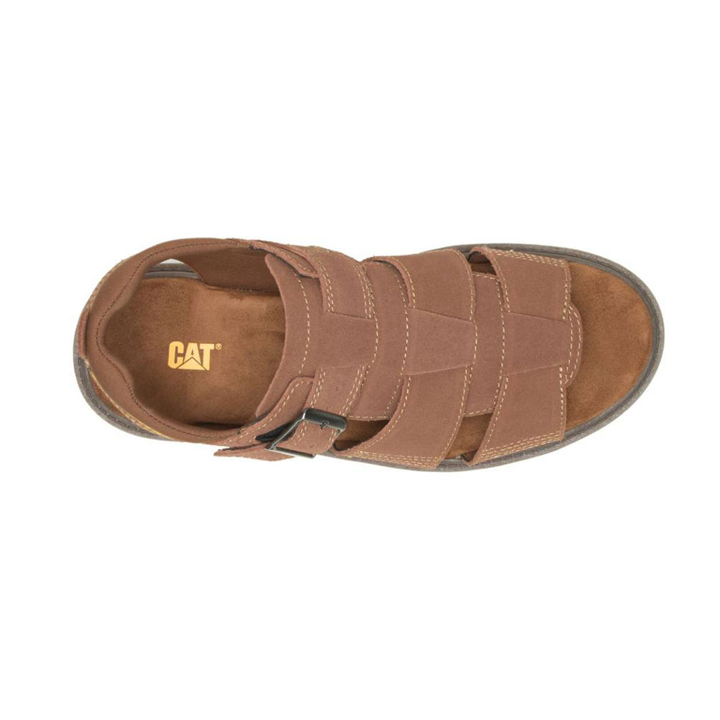 Caterpillar Rigor Men's Sandals Dachshund Brown  USA |  371420-KQH