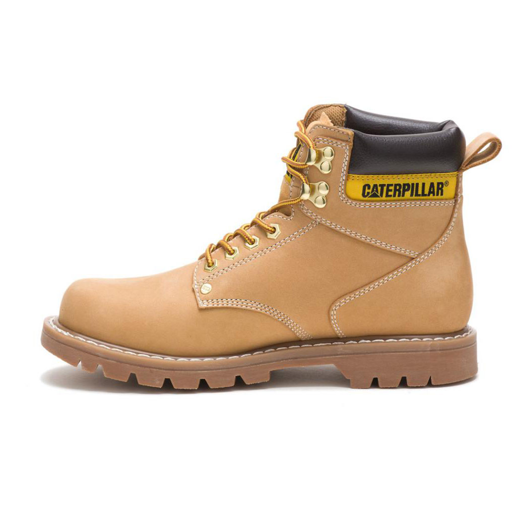 Caterpillar Second Shift - Comfortables Men's Work Boots Honey Brown  USA |  430756-DUS