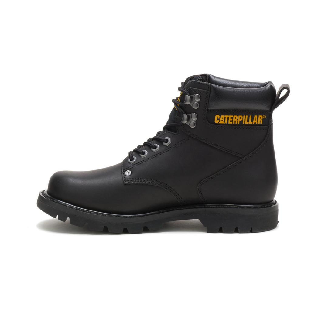 Caterpillar Second Shift Men's Work Boots Black  USA |  328049-ZIS