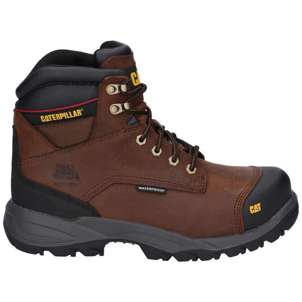 Caterpillar Spiro Waterproof S3 Men's Safety Toe Boots Dark Brown  USA |  816479-FIC