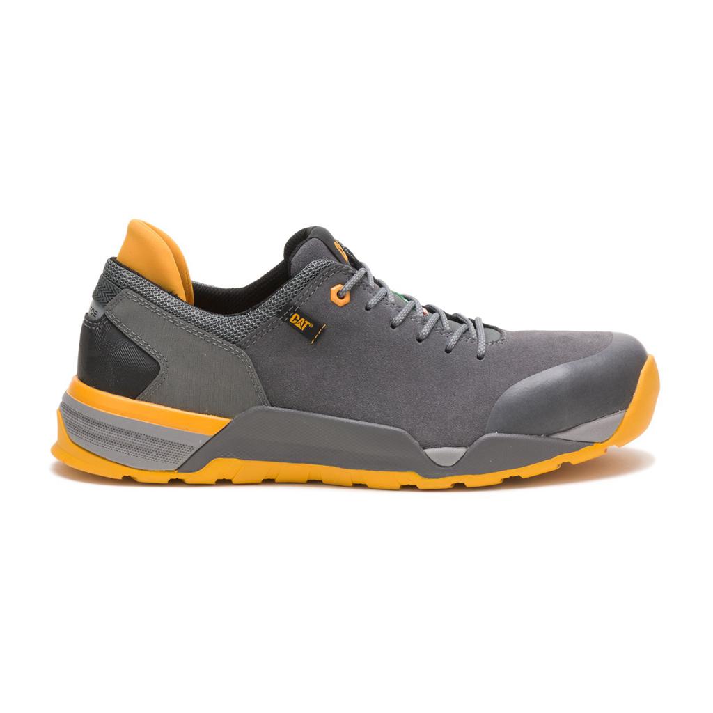 Caterpillar Sprint Suede Alloy Toe Csa Men\'s Work Shoes Grey/Orange  USA |  436078-CWB