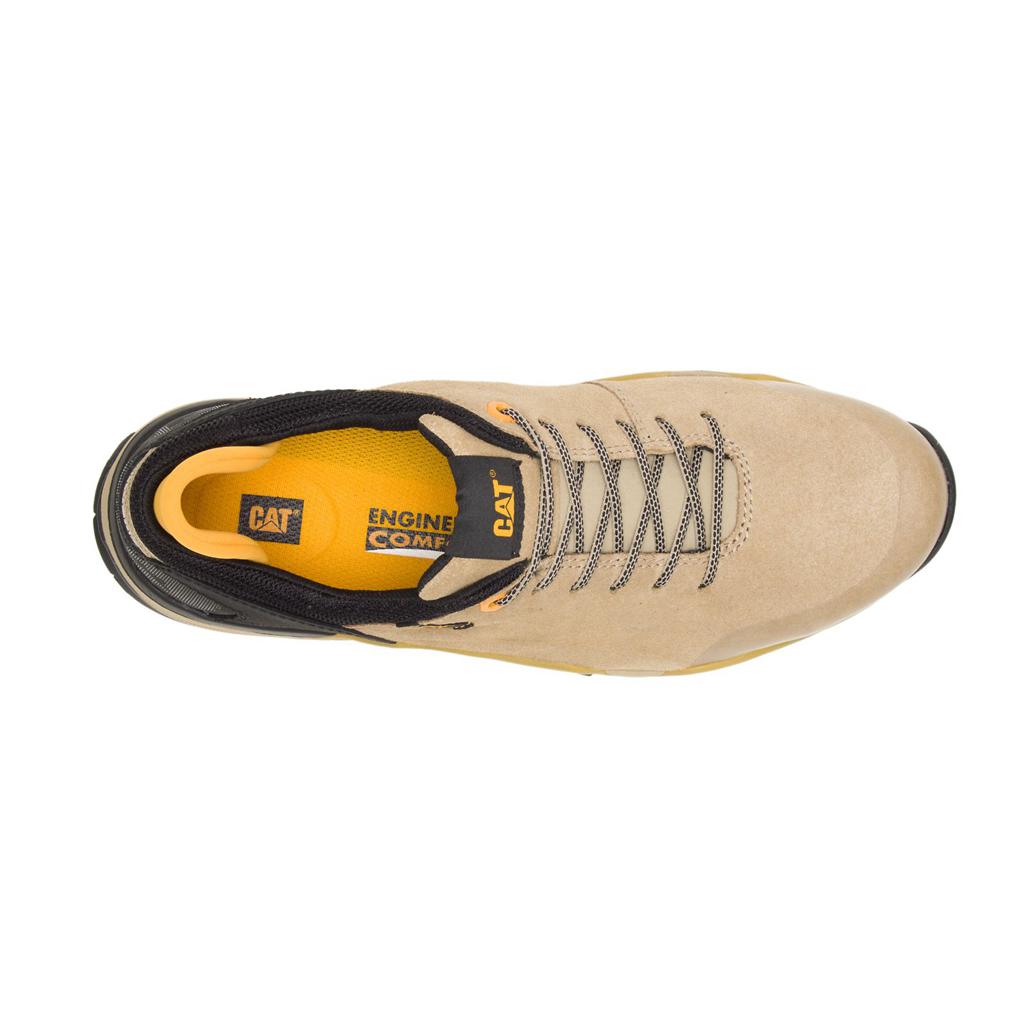 Caterpillar Sprint Suede Alloy Toe Men's Sneakers Khaki  USA |  579406-XKN