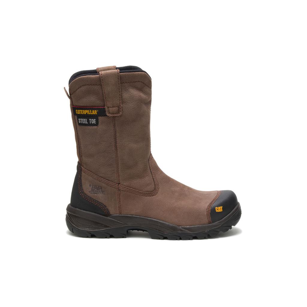 Caterpillar Spur Steel Toe Men\'s Steel Toe Boots Brown  USA |  704186-MSQ