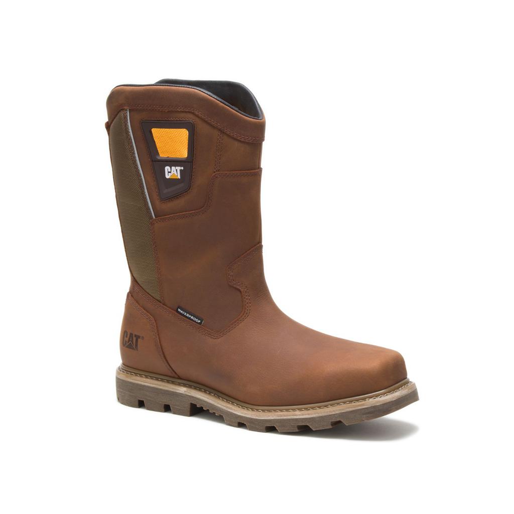 Caterpillar Stillwell Waterproof Steel Toe Men's Steel Toe Boots Brown  USA |  297456-VQB