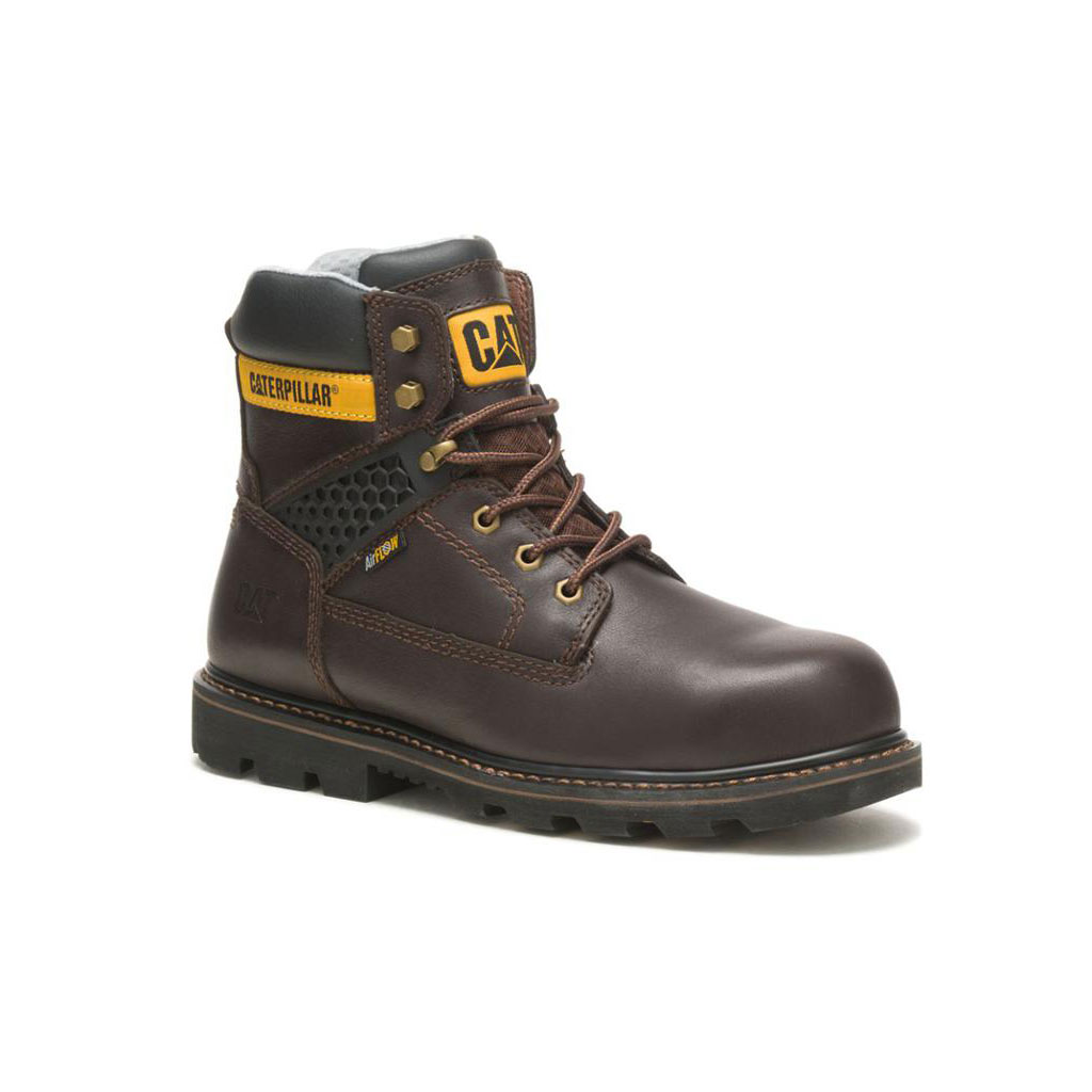 Caterpillar Structure Cool Composite Toe Men's Work Boots Dark Brown  USA |  561793-CQO