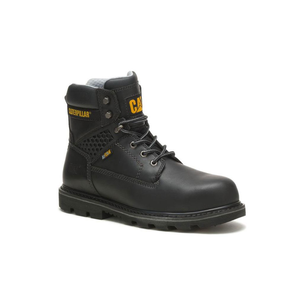 Caterpillar Structure Cool Composite Toe Men's Work Boots Black  USA |  863120-PMB