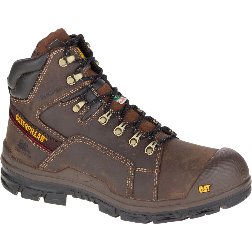 Caterpillar Struts Waterproof Tx Csa Nt Men's Work Boots Dark Brown  USA |  149578-BJG