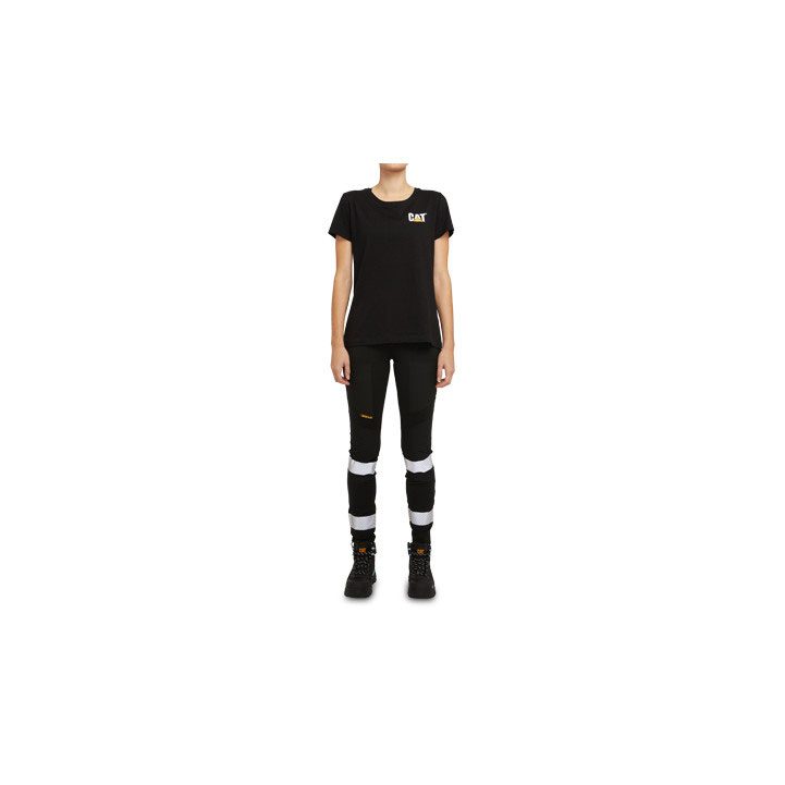 Caterpillar Taped Work Stretch Women's Legging Black  USA |  024591-YWB