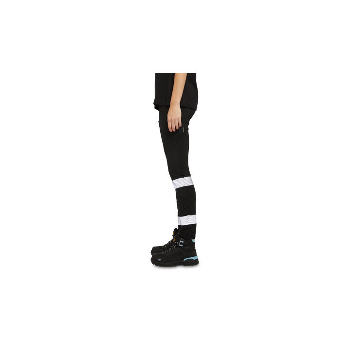 Caterpillar Taped Work Stretch Women's Legging Black  USA |  024591-YWB