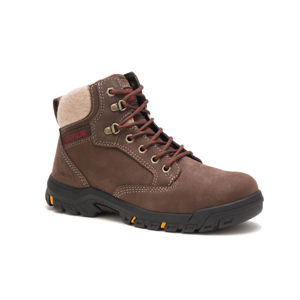 Caterpillar Tess Steel Toe Women's Chukka Boots Chocolate Brown  USA |  938706-QLW