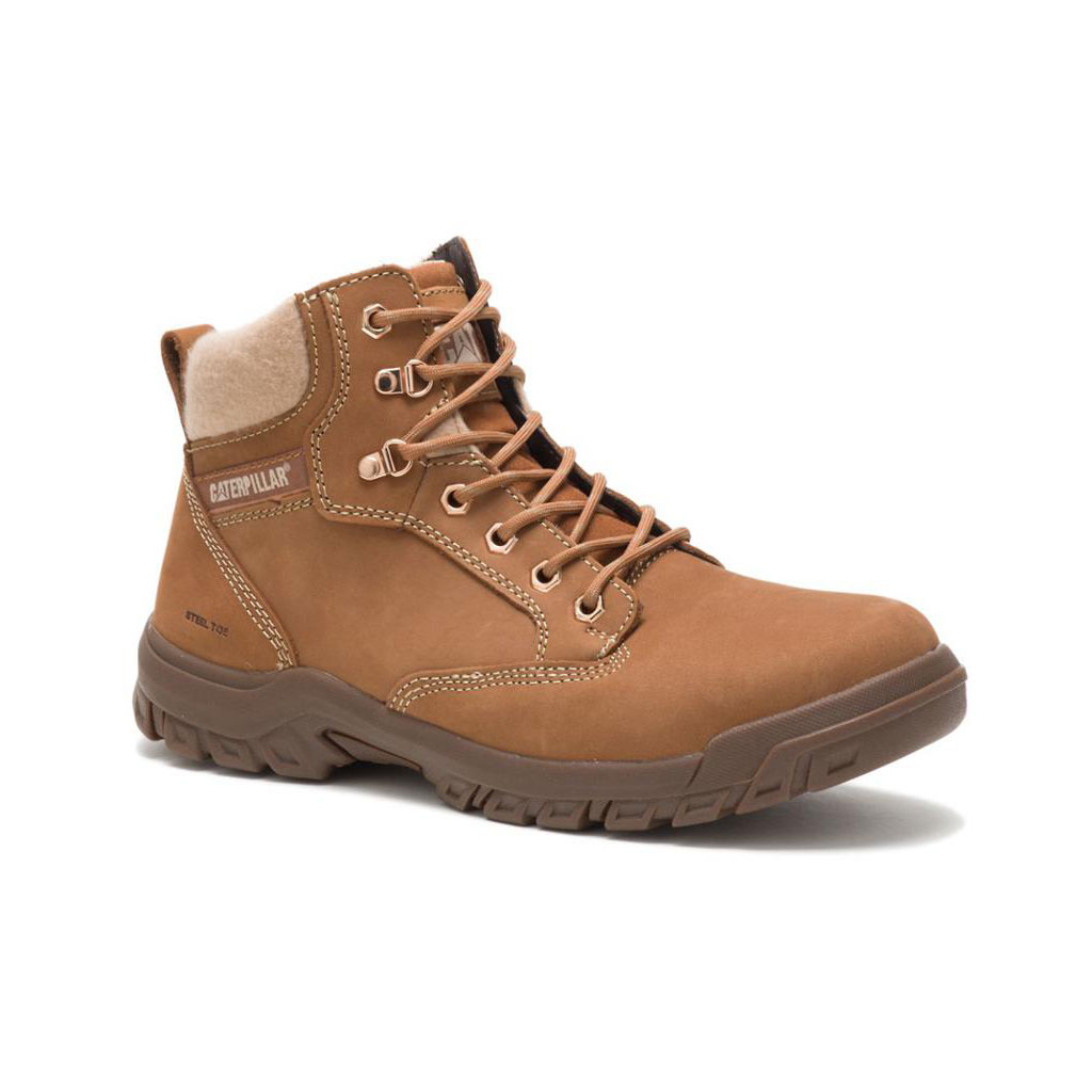 Caterpillar Tess Steel Toe Women's Safety Toe Boots Sundance Brown  USA |  654879-DHJ