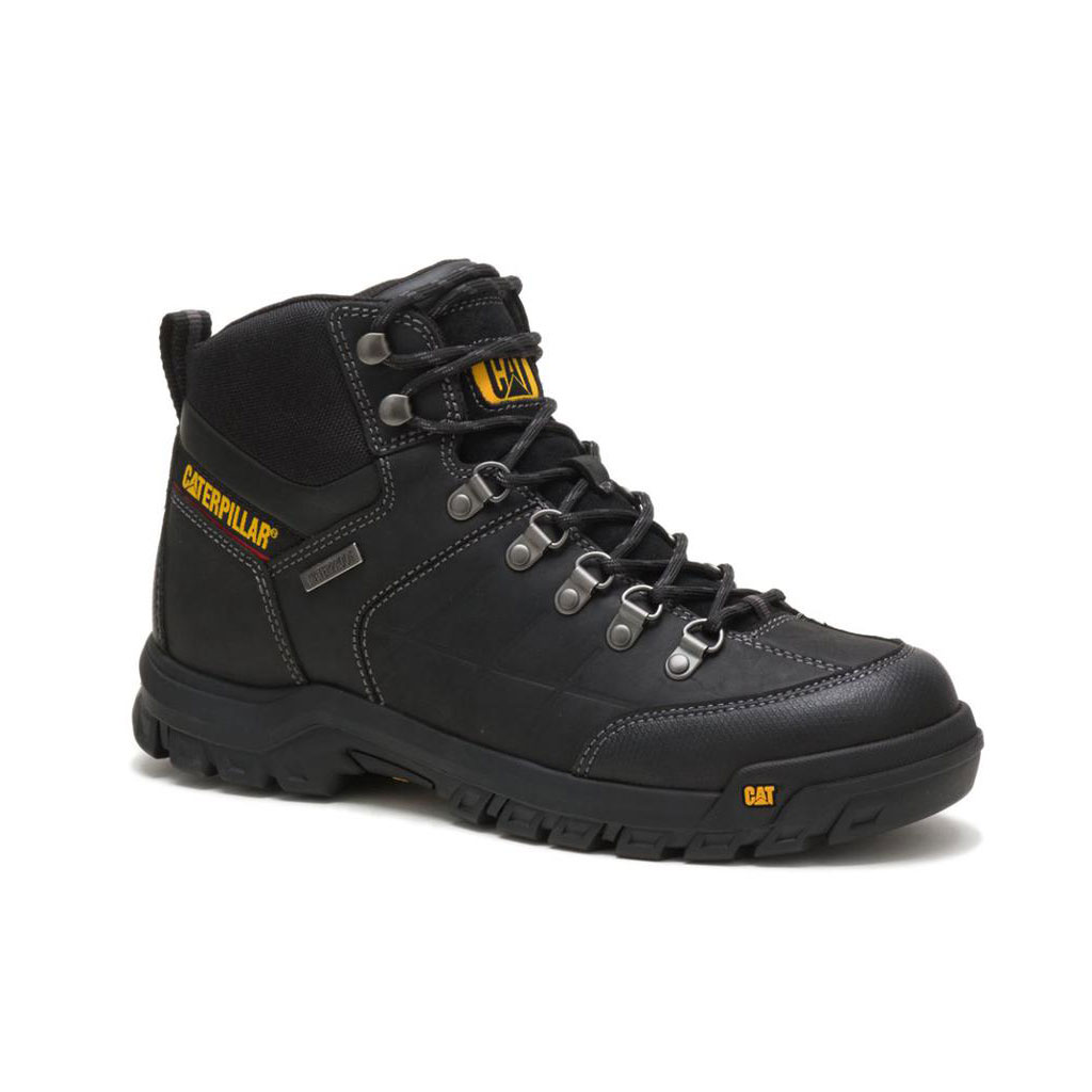 Caterpillar Threshold Waterproof Men's Waterproof Boots Black  USA |  386291-LZX