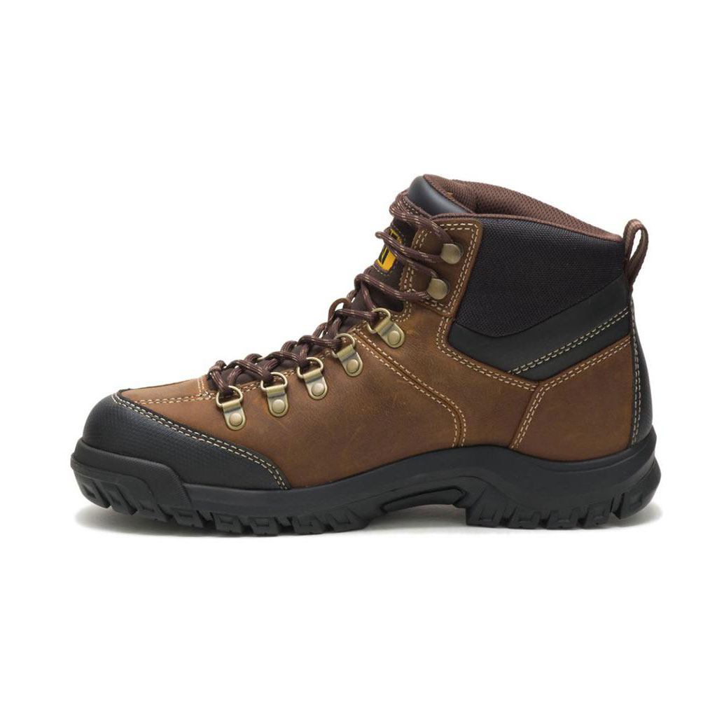 Caterpillar Threshold Waterproof Men's Work Boots Real Brown  USA |  640578-REF