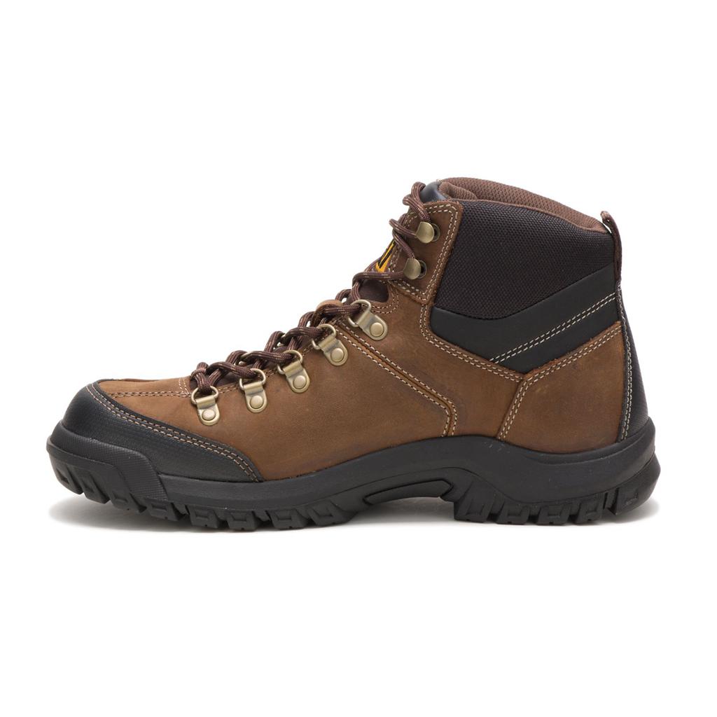 Caterpillar Threshold Waterproof Men's Work Boots Brown  USA |  642130-DBY