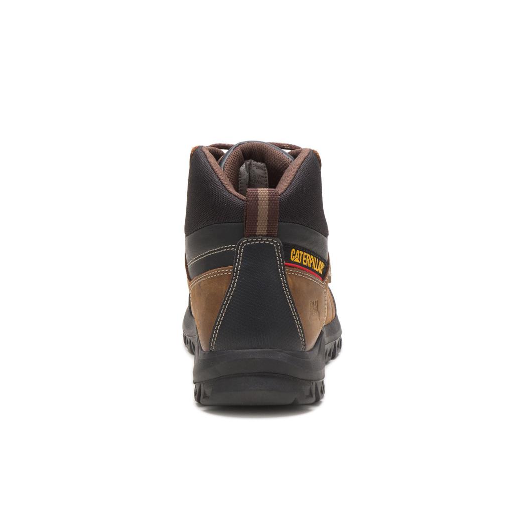 Caterpillar Threshold Waterproof Men's Work Boots Brown  USA |  642130-DBY