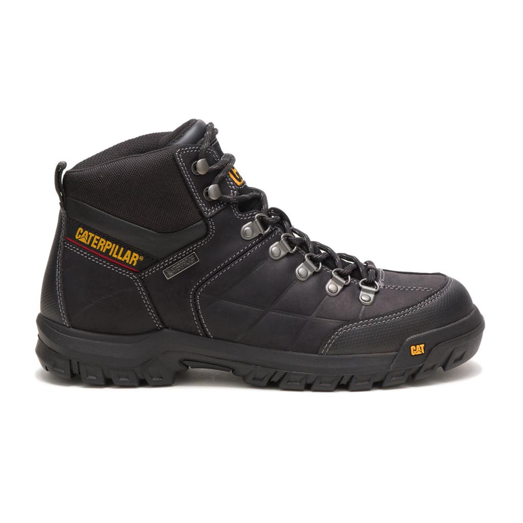 Caterpillar Threshold Waterproof Men\'s Work Boots Black  USA |  674398-MIS